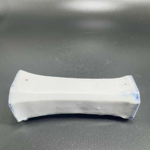 Antique 1920s German Porcelain Bud Vase Toothpick Holder Blue Sailing Boat VTG - Picture 13 of 13